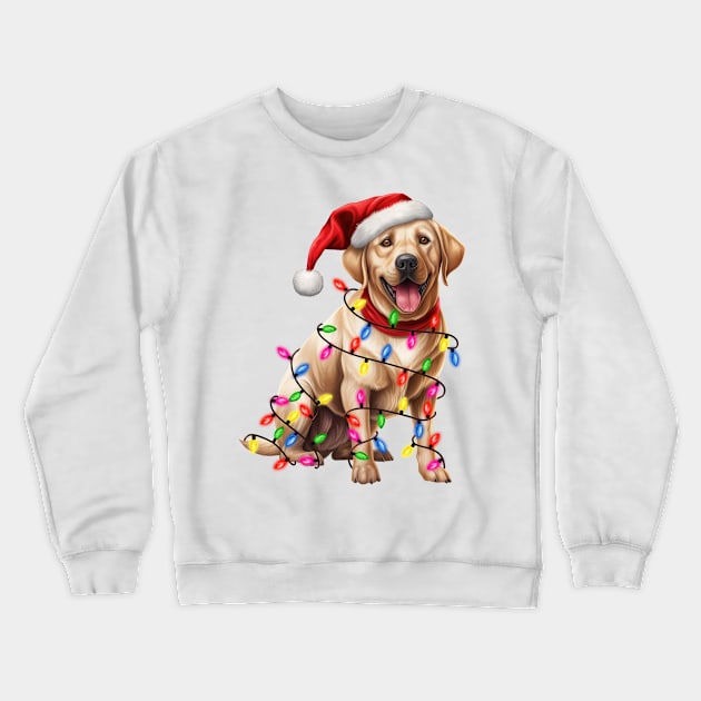 Christmas Labrador Retriever Crewneck Sweatshirt by Chromatic Fusion Studio